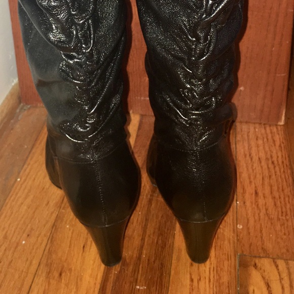 NWOT Nine West Sousanna Black Leather Boots - Picture 4 of 7